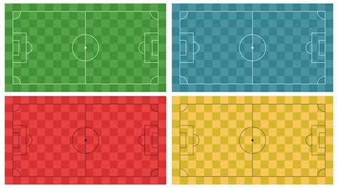 Premium Vector | 4 color football field design background design.