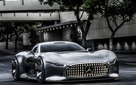 Silver Mercedes-Benz AMG Vision Gran Turismo HD desktop wallpaper : Widescreen : High Definition ...