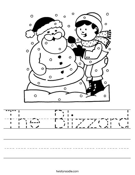 The Blizzard Worksheet - Twisty Noodle