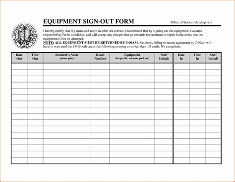 New Sign Out Sheet Template Word #exceltemplate #xls #xlstemplate #xlsformat #excelformat # ...