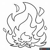 Printable Fire Flames Coloring Pages sketch template