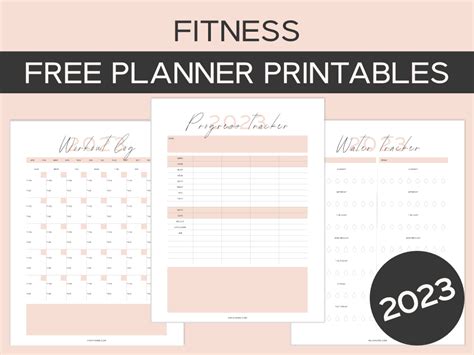 Free Fitness Journal Printables - AnjaHome