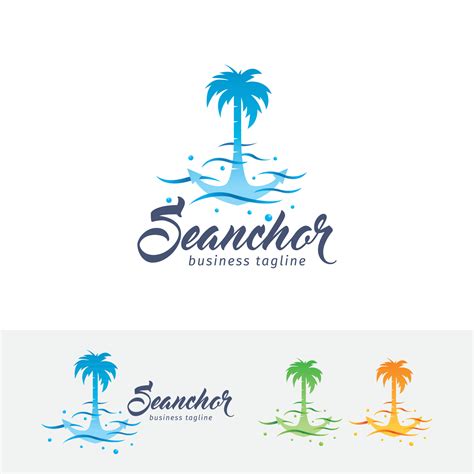 Beach resort vector logo design 6120960 Vector Art at Vecteezy