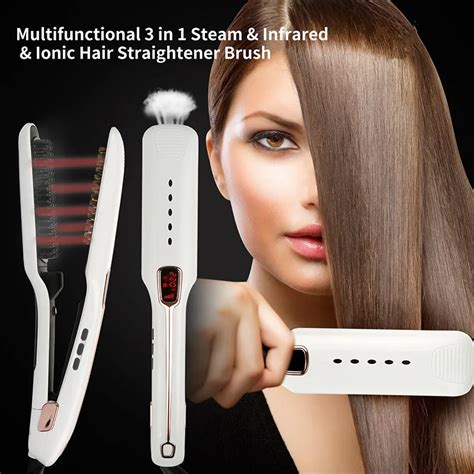 Professional Steam hair brush Steam pod fast Hair Straightener Electric ...