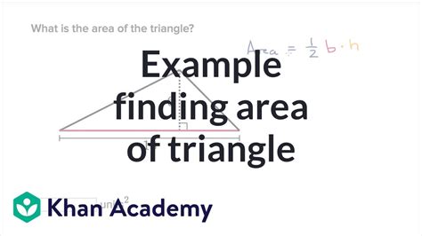 Example finding area of triangle - YouTube