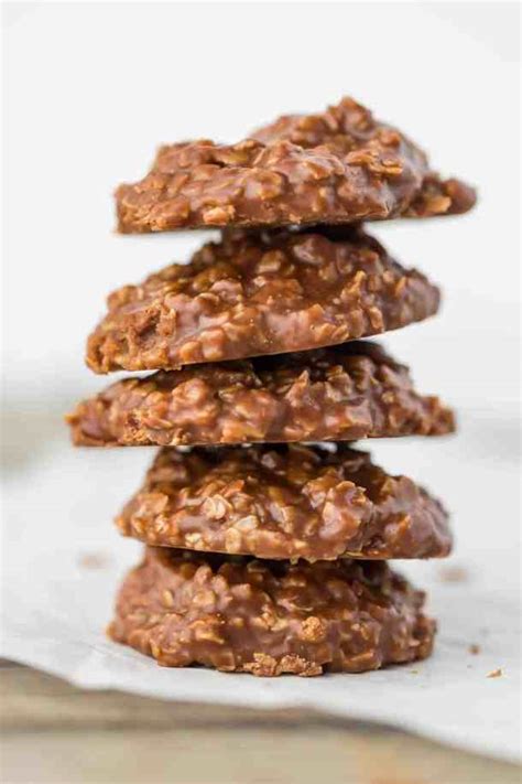 Chocolate Peanut Butter Oatmeal No-Bake Cookies - Salt & Baker