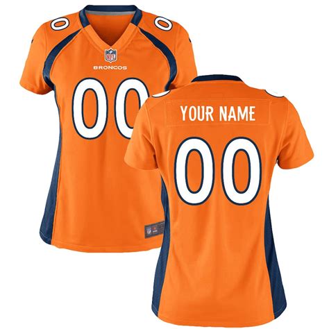 Denver Broncos Nike Women's Custom Game Jersey - Orange