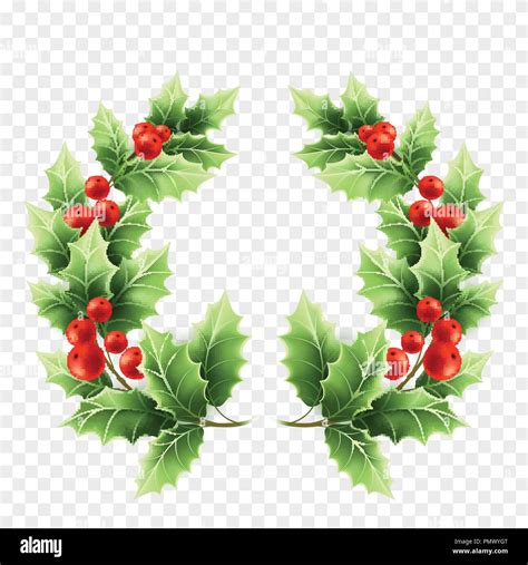 Christmas holly wreath realistic illustration Stock Vector Image & Art - Alamy