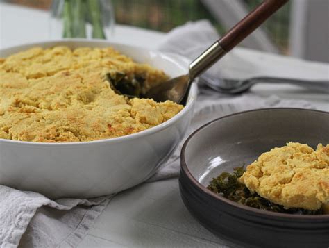 Collard & Cornbread Potpie | Recipe | Pot pie, Vegetarian collard ...