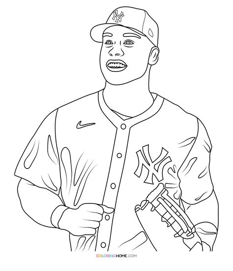 Aaron Judge Coloring Pages - Coloring Nation