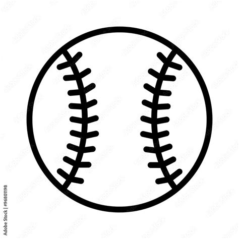 Baseball line art icon for sports apps and websites Stock Vector ...