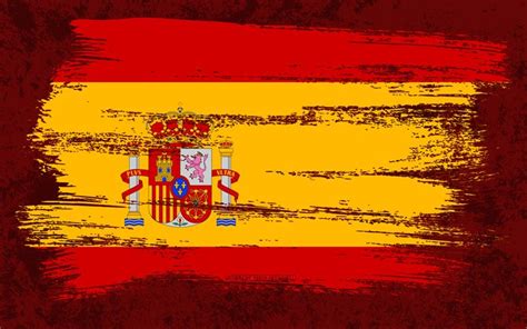 Download wallpapers 4k, Flag of Spain, grunge flags, European countries ...