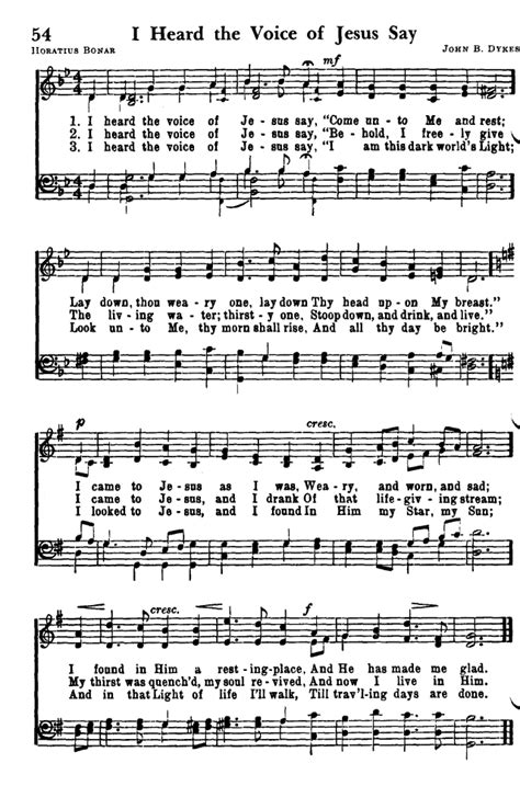 Etymology of Hymns: I Heard the Voice of Jesus Say