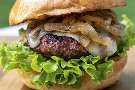 Bison Burger Recipe (With Caramelized Onions) | The Kitchn