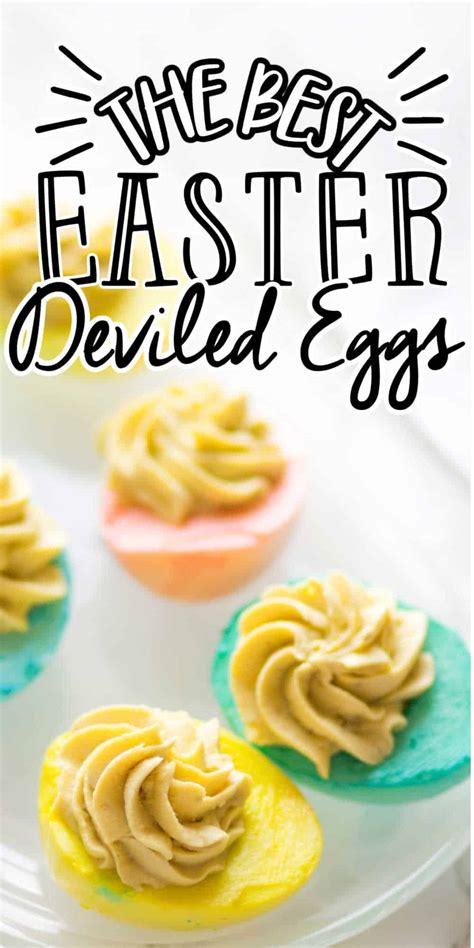 Pastel Colored Easter Deviled Eggs Recipe (Perfect for Easter!)