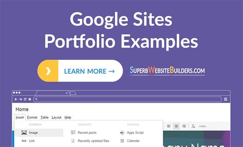 Best Google Sites Portfolio Examples | Real Portfolio Websites Powered ...