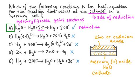 Question Video: Determining the Half-Reaction at the Cathode of a Galvanic Cell | Nagwa