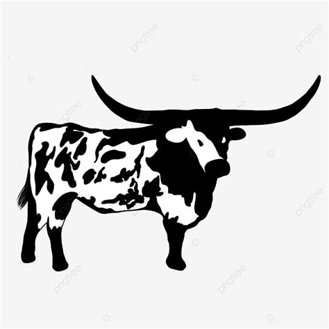 The Longhorns Clipart PNG Images, Longhorn Black And White Clipart ...