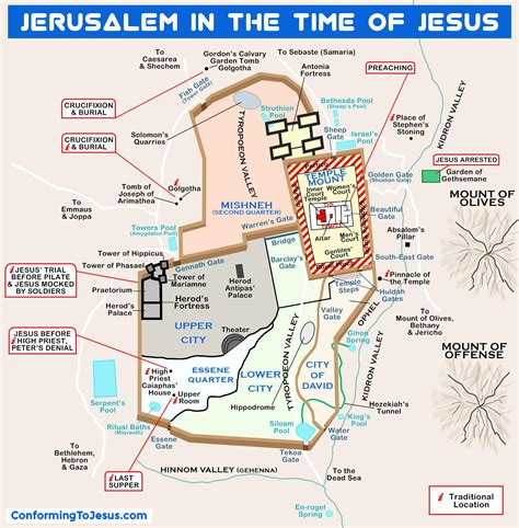 Karte von Jerusalem in Jesu Zeit in Jerusalem Jesus Zeit anzeigen (Israel)