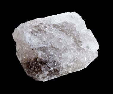 Rock Salt: A sedimentary rock composed of the mineral halite