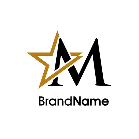 Elegant Initial M Gold Star Logo 23626017 Vector Art at Vecteezy