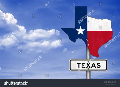 Texas State Road Sign Map Stock Illustration 533282275 | Shutterstock