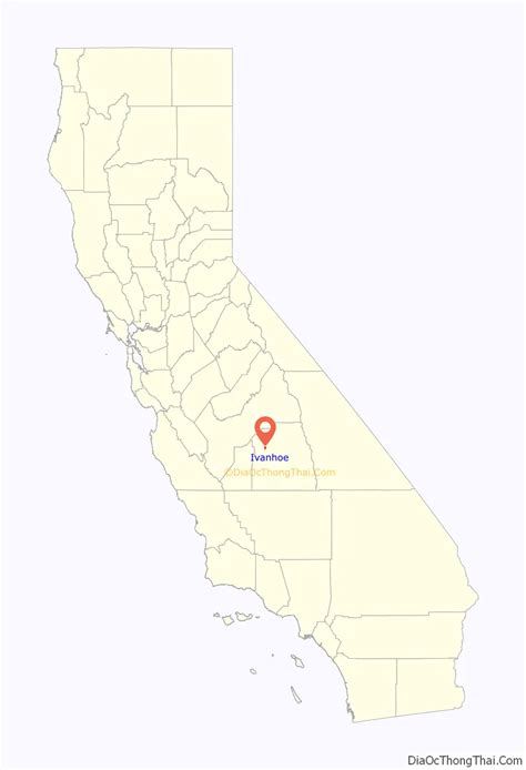 Map of Ivanhoe CDP, California