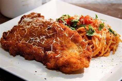 Piccata Milanese from Turkey with Homemade Tomato Spaghetti