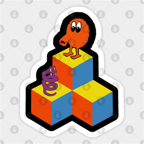 Qbert Game - Qbert Game - Sticker | TeePublic