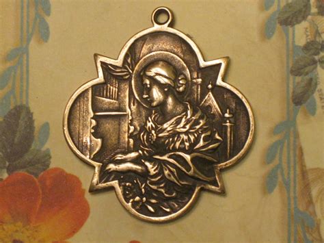 St. Cecilia Patron Saint of Musicians Solid Bronze