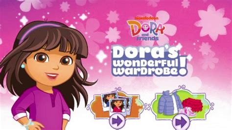 Dress Up Game Dora's Wonderful Wardrobe Girl Game - YouTube