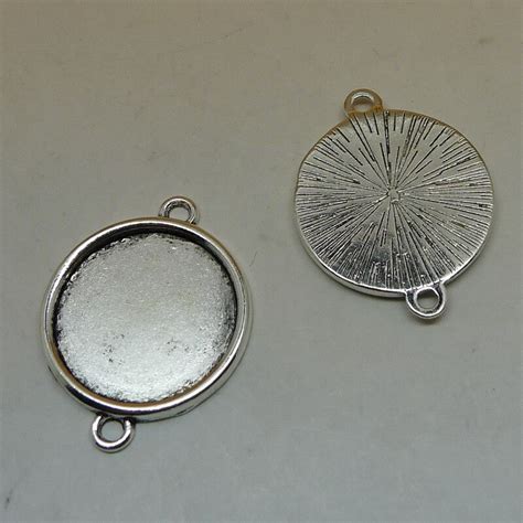 Fashion Round Tray Bezel for DIY Jewelry Necklace base 18mm Making Findings cabochon-in Jewelry ...