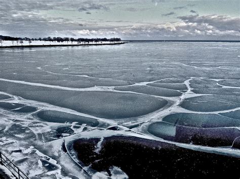 Lake Michigan Frozen Photograph by Barbara Budish