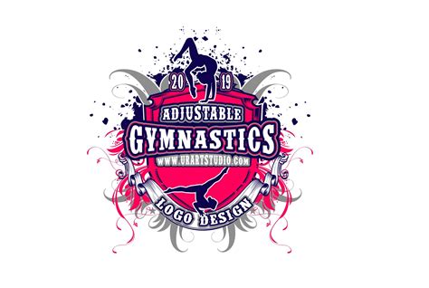 GYMNASTICS VECTOR LOGO DESIGN for PRINT AI-EPS-PDF-PSD 505 - UrArtStudio