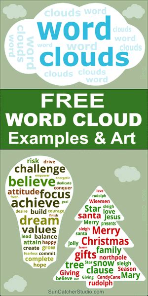 Word Cloud Examples (Free Printable Templates) – DIY Projects, Patterns, Monograms, Designs ...