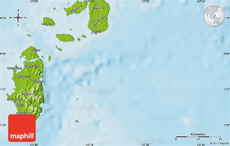 Physical Map of Balabac