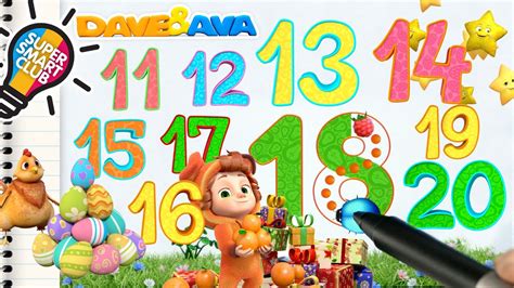 Counting Adventure Continues 11 to 20 with Dave and Ava Number Tracing ...