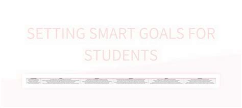 Setting SMART Goals For Students Excel | Template Free Download - Pikbest