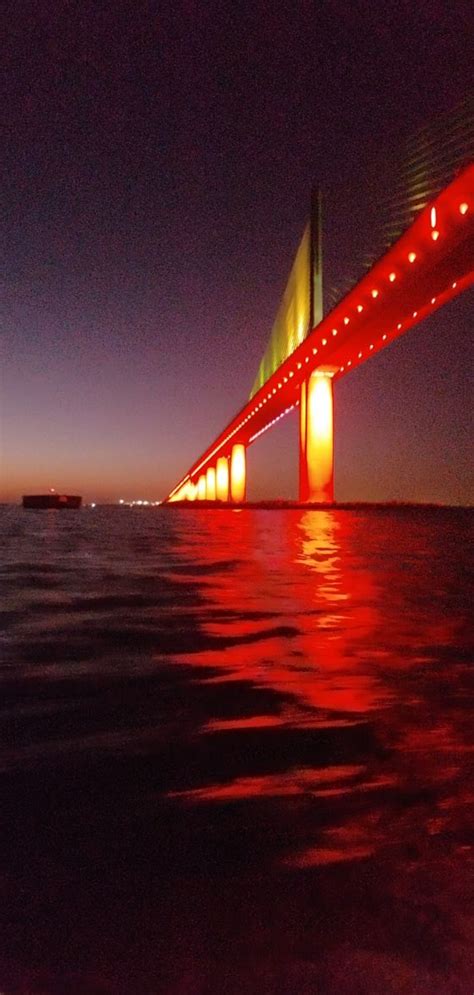 The Sunshine SKYWAY Bridge at Night | Midwest Beach Bums