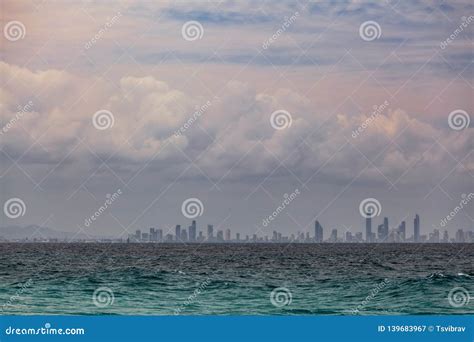 Gold Coast city skyline. stock image. Image of rocks - 139683967