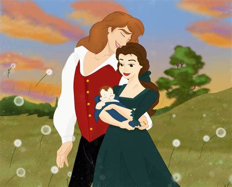 Belle and Adam Family - Disney Princess Fan Art (30179578) - Fanpop