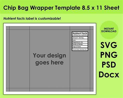 Chip Bag Template Blank Template Potato Chip Bag | ubicaciondepersonas.cdmx.gob.mx