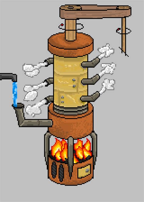 Ancient Roman steam engine pixelart by SquidEmpire on DeviantArt