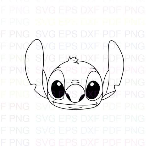 Stitch Face Lilo y Stitch Svg Dxf Eps Pdf Png Cricut Archivo - Etsy México