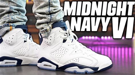 2022 Air Jordan 6 " Midnight Navy " Review and On Foot in 4K - YouTube