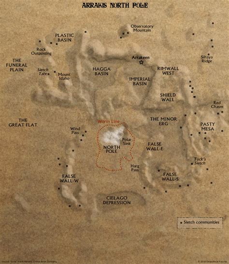 A nice map of Arrakis : r/dune