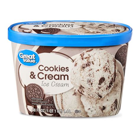 Great Value Cookies & Cream Ice Cream, 48 fl oz - Walmart.com | Cookies ...