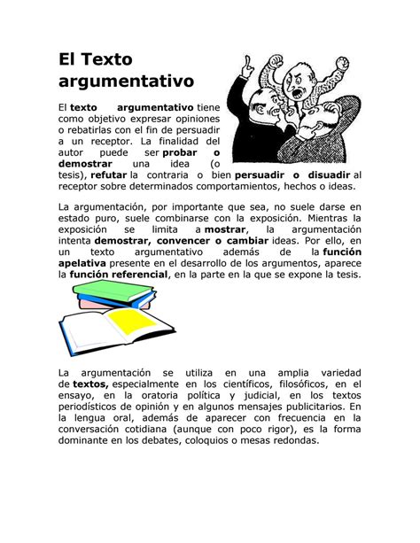 Textos Argumentativos Ejemplos Cortos Para Secundaria Comentario De ...