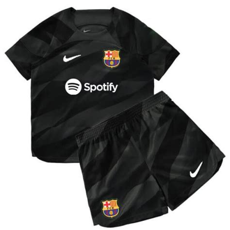 Barcelona Goalkeeper Kids Football Kit 23/24 - Black - SoccerLord