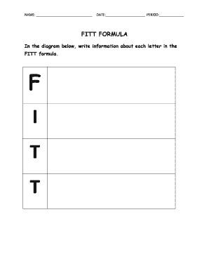 Fitt Principle Worksheet 2020-2024 - Fill and Sign Printable Template ...